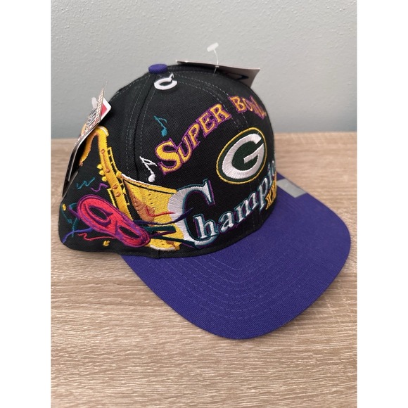 Vintage Green Bay Packers Hat Cap Snap Back Super Bowl XXXI Champion NFL Footbal - Picture 13 of 16